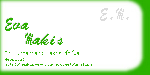 eva makis business card